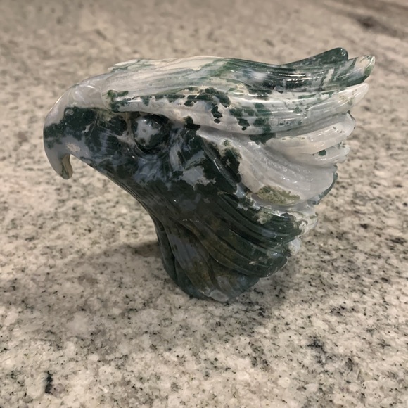 Moss agate eagle - Picture 3 of 6